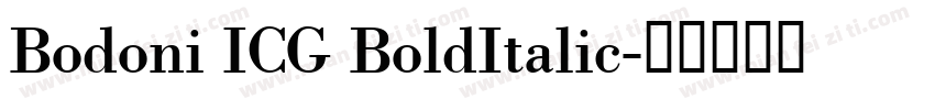 Bodoni ICG BoldItalic字体转换